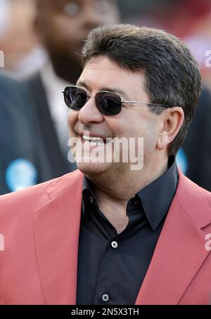 Former San Francisco 49ers owner Edward J. DeBartolo Jr., delivers the  eulogy during a memorial service at Grace Cathedral for San Francisco 49ers  great Dwight Clark, Wednesday, Aug. 1, 2018, in San