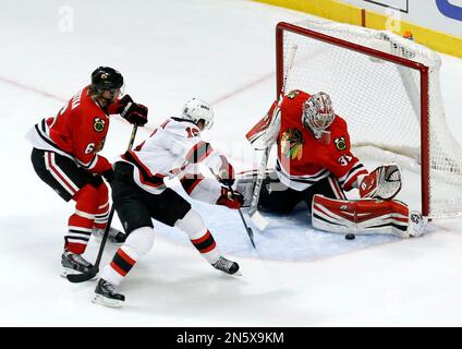 May 14, 2012: New York Rangers defenseman Stu Bickel (41) takes a shot at  New Jersey Devils center Ryan Carter (20) during game 1 of the Eastern  Conference Finals at Madison Square