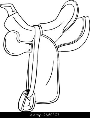 saddle coloring pages