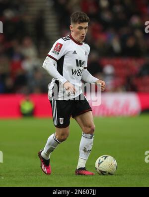 Sunderland, US, 8th February 2023. Fulham's Harry Wilson during the FA Cup Fourth Round replay between Sunderland and Fulham at the Stadium Of Light, Sunderland on Wednesday 8th February 2023. (Photo: Mark Fletcher | MI News) Credit: MI News & Sport /Alamy Live News Stock Photo