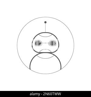 Ai artificial intelligence technology hi tech business icon. open Ai icon, smart bot, robot character on white background, Abstract, vector. design Stock Vector