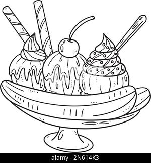 coloring pages banana split