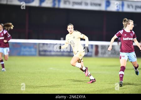 London, UK. 09th Feb, 2023. Dagenham, England, October 23rd 2022: Guro Reiten (11 Chelsea) during the Womens Continental League Cup Semi Final game between West Ham United v Chelsea at Dagenham and Redbridge's Chigwell Construction Stadium.England. (K Hodgson/SPP) Credit: SPP Sport Press Photo. /Alamy Live News Stock Photo