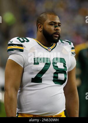 Green Bay Packers tackle Derek Sherrod (78) during the third quarter of an  NFL football game against the Detroit Lions at Ford Field in Detroit,  Thursday, Nov. 28, 2013. (AP Photo/Duane Burleson