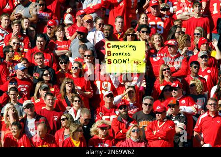 A Kansas City Chiefs fan holds up toilet paper while booing the Cleveland  Browns during the NFL football game between the Chiefs and the Browns at  Arrowhead Stadium in Kansas City, Missouri.