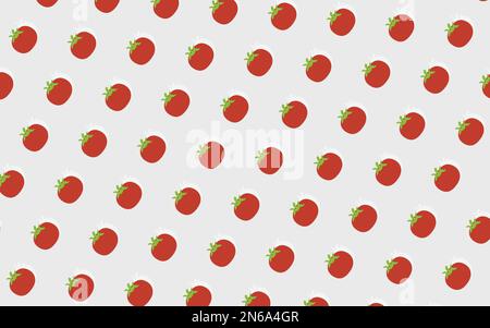 Flat tomato icons pattern design. vegetable. background. wallpaper. tomato symbol. sign. Stock Vector