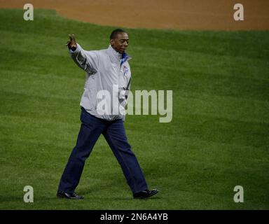 McGee throws out ceremonial first pitch 