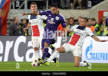 Gregory van der Wiel of PSG during the UEFA Champions League match at The  Etihad Stadium. Photo credit should read: Simon Bellis/Sportimage via PA  Images Stock Photo - Alamy