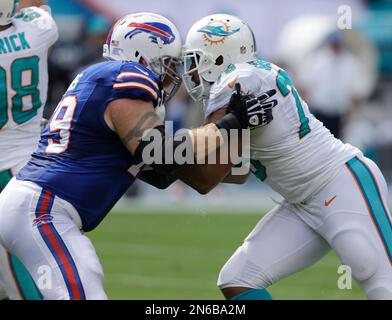 Oct 16, 2011; East Rutherford, NJ, USA; Buffalo Bills tackle Erik Pears (79)  warms up before the game against the New York Giants at MetLife Stadium.  New York defeated Buffalo 27-24 Stock Photo - Alamy