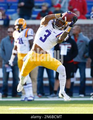 LSU wide receiver Odell Beckham Jr. (3) catches a pass during