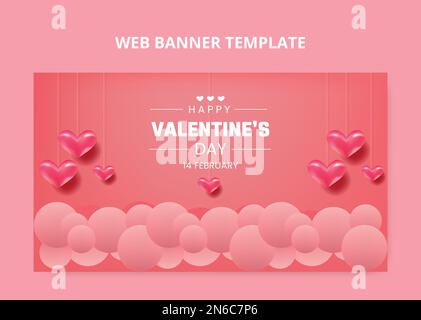 Valentine's day design. Realistic red gifts boxes. Open gift box full of decorative festive object. banner, web poster, flyer, cover. Romantic backgro Stock Vector