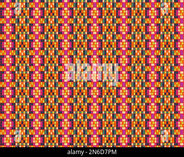 Pixels Pixelated Seamless Pattern Background Design, Small Blocks Seamless Pixels Pattern Stock Photo