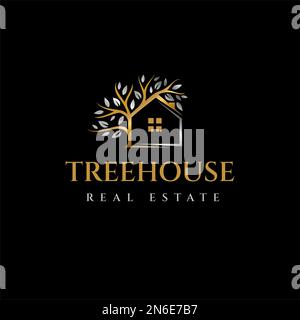 House logo design. Real Estate business, Home logo, residental property, Sophisticated logotype Stock Vector