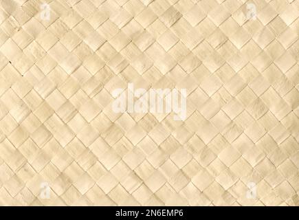 White woven bamboo mat texture. Horizontal background wallpaper Stock Photo