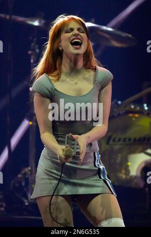 Hayley Williams of Paramore performs at the Bud Light Super Bowl Music Fest  on Thursday, Feb. 9, 2023, at the Footprint Center in Phoenix, Ariz. (Photo  by Rick Scuteri/Invision/AP Stock Photo 