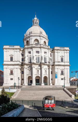 Igreja de Santa Engracia Panteao Naciona, in the morning, church cathedral in the sunshine in the morning in Lisbon, Portugal Stock Photo