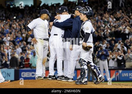 The New York Yankees Andy Pettitte Mariano Rivera Derek Jeter