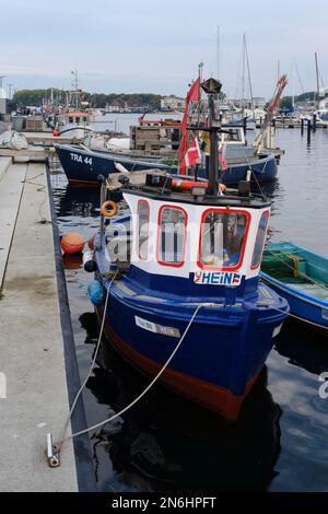 Small fishing boat at a German fishing port. Travemünde / Germany Stock  Photo - Alamy