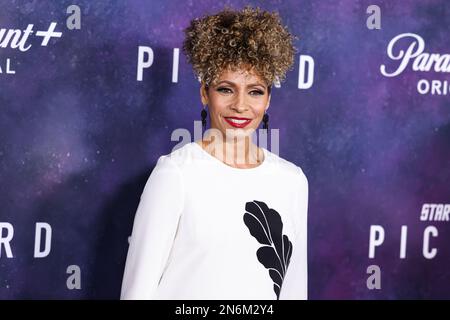 Hollywood, United States. 09th Feb, 2023. HOLLYWOOD, LOS ANGELES, CALIFORNIA, USA - FEBRUARY 09: American actress Michelle Hurd arrives at the Los Angeles Premiere Of Paramount 's Original Series 'Star Trek: Picard' Third And Final Season held at the TCL Chinese Theatre IMAX on February 9, 2023 in Hollywood, Los Angeles, California, United States. (Photo by Xavier Collin/Image Press Agency) Credit: Image Press Agency/Alamy Live News Stock Photo