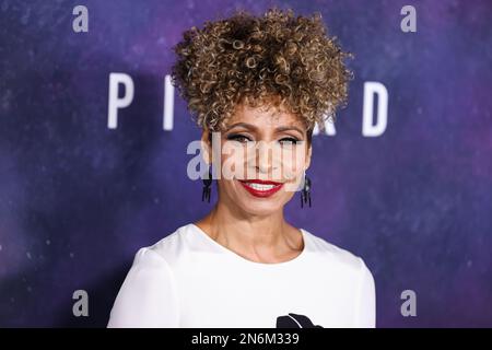 Hollywood, United States. 09th Feb, 2023. HOLLYWOOD, LOS ANGELES, CALIFORNIA, USA - FEBRUARY 09: American actress Michelle Hurd arrives at the Los Angeles Premiere Of Paramount 's Original Series 'Star Trek: Picard' Third And Final Season held at the TCL Chinese Theatre IMAX on February 9, 2023 in Hollywood, Los Angeles, California, United States. (Photo by Xavier Collin/Image Press Agency) Credit: Image Press Agency/Alamy Live News Stock Photo