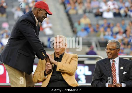 Stephen A. Perry, president of the Pro Football Hall of Fame announces the  2012 class for the Pro Football Hall of Fame during an NFL football news  conference, Saturday, Feb. 4, 2012