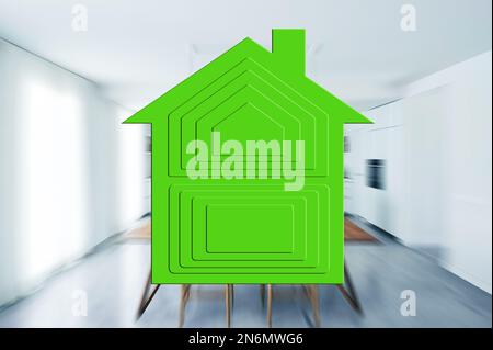 green house concept for sustainable house energy consumption Stock Photo