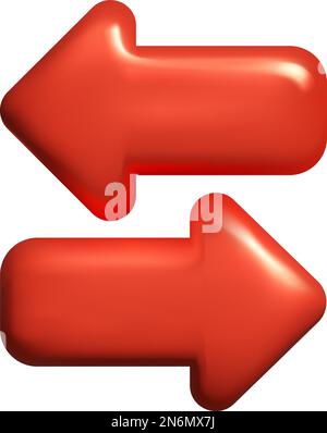 Transfer two arrows outline 3d icon. linear mesh style sign for mobile concept exchange and web design. Left right arrows simple line vector icon Stock Vector