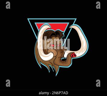 elephant Mascot, gaming, sport, logo  vector illustration cartoon Stock Vector