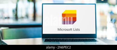 Guilherand-Granges, France - February 16, 2021. Notebook with Microsoft  Lists logo. Microsoft 365 app that helps you track information and organize  wo Stock Photo - Alamy