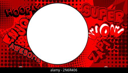 Blank Circle Shape On Comic Book Background Stock Vector Image & Art 