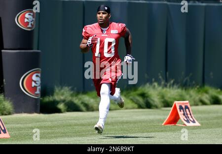 San Francisco 49ers Kyle Williams (10) runs against Buffalo Bills Kelvin  Sheppard (65) in the first half at Candlestick Park in San Francisco on  October 7, 2012. UPI/Terry Schmitt Stock Photo - Alamy