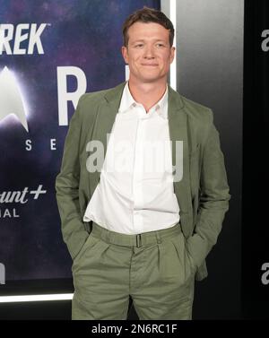 Los Angeles, USA. 09th Feb, 2023. Ed Speleers arrives at the Paramount  Original Series' STAR TREK: PICARD Final Season Premiere held at the TCL Chinese Theatre in Hollywood, CA on Thursday, February 9, 2023. (Photo By Sthanlee B. Mirador/Sipa USA) Credit: Sipa USA/Alamy Live News Stock Photo