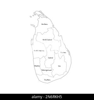 Sri Lanka map. Borders of Sri Lanka for your infographic. Vector ...