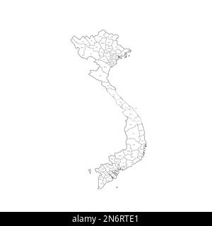 Vietnam map. Borders of Vietnam for your infographic. Vector country ...