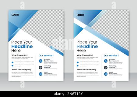 Flyer design. Business brochure template. a4 size vector illustration. Template vector design for Brochure, Annual Report, Magazine, Poster, Corporate Stock Vector