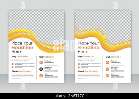 Flyer design. Business brochure template. a4 size vector illustration. Template vector design for Brochure, Annual Report, Magazine, Poster, Corporate Stock Vector