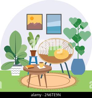Cultural and Ecological Office Space concept, Drama Writer Chair vector color icon design, Green Office symbol, Eco Friendly Workspace sign, Modern Stock Vector