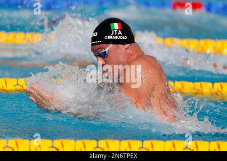 Rome, Italy, 15 August 2022. Simone Cerasuolo of Italy competes during the LEN European Aquatics Championships 2022 at Stadio del Nuoto in Rome, Italy. August 15, 2022. Credit: Nikola Krstic/Alamy Stock Photo