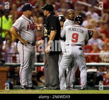 Terry Pendleton of the Atlanta Braves during a Spring Training game against  the St. Louis Cardinals March 16th, 2007 at Champion Stadium in Orlando,  Florida. (Mike Janes/Four Seam Images via AP Images Stock Photo - Alamy