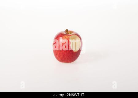 Bitten red  apple isolated on white background Stock Photo
