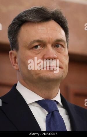 New Moldovan Prime Minister Dorin Recean Delivers A Speech During An ...