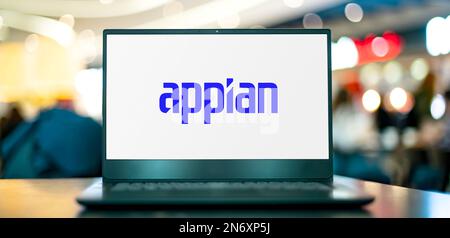 POZNAN, POL - JUN 28, 2022: Laptop computer displaying logo of Appian Corporation, a cloud computing and enterprise software company headquartered in Stock Photo