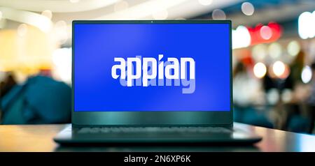 POZNAN, POL - JUN 28, 2022: Laptop computer displaying logo of Appian Corporation, a cloud computing and enterprise software company headquartered in Stock Photo