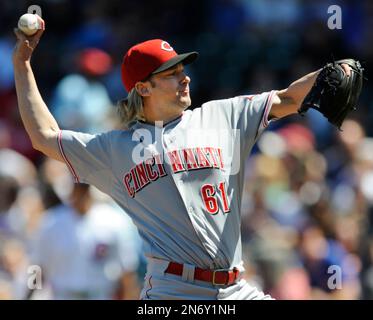 Cincinnati Reds Pitcher Bronson Arroyo (61) pitching in the 6th inning. The  Cincinnati Reds beat the Houston Astros 4 - 2 at Minute Maid Park in  Houston Texas to complete the 3