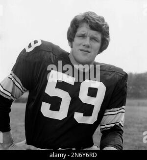 Jack Ham (59) of the Pittsburgh Steelers is shown in August 1973. (AP  Photo/Harry Cabluck Stock Photo - Alamy