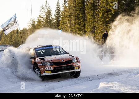 28 Jari HUTTUNEN (FIN), Antti LINNAKETO (FIN), SKODA FABIA, RC2, Rally2,  action during the Rally Finland 2023, 9th round of the 2023 WRC World Rally  Car Championship, from August 3 to 6