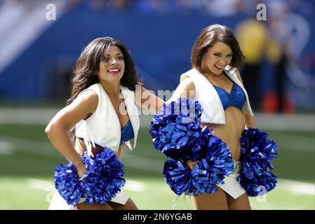 An Indianapolis Colts cheerleader during the first half of an NFL football  game against the Houston Texans Thursday, Dec. 22, 2011, in Indianapolis.  (AP Photo/AJ Mast Stock Photo - Alamy