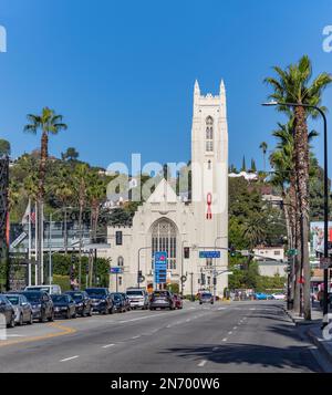 A picture of the Hollywood United Methodist Church as seen from afar. Stock Photo