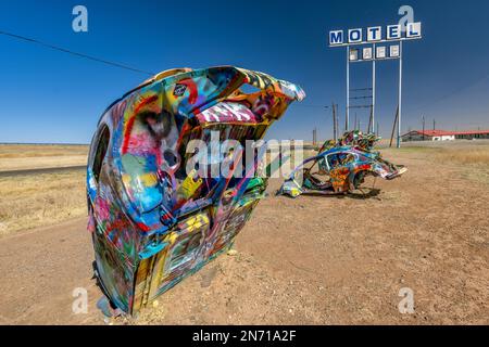 The Bug Ranch, Route 66, America, USA Stock Photo - Alamy