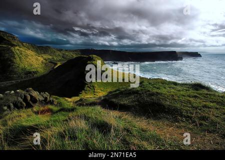 The Giant's causeway located in Northern Ireland (County Antrim) is one of Ireland's most iconic landmarks and UNESCO world heritage Stock Photo